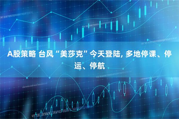A股策略 台风“美莎克”今天登陆, 多地停课、停运、停航